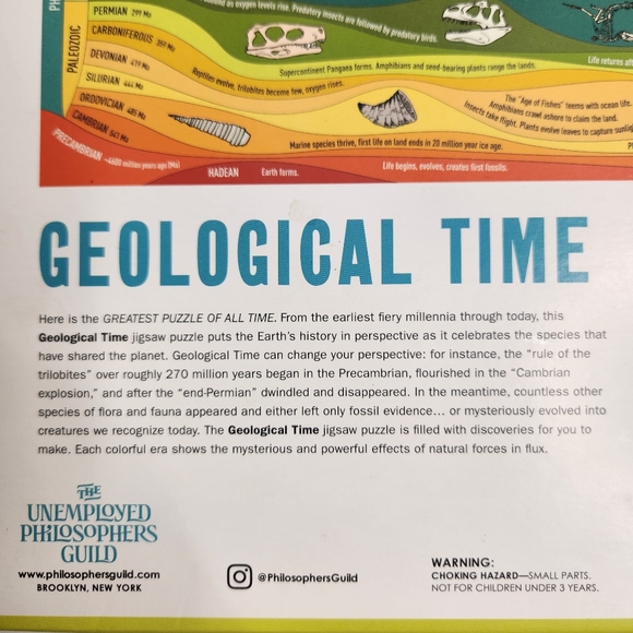 Geologic Time Jigsaw Puzzle 1000 Pieces Reduced Glare Matte Finish - Picture 8 of 8